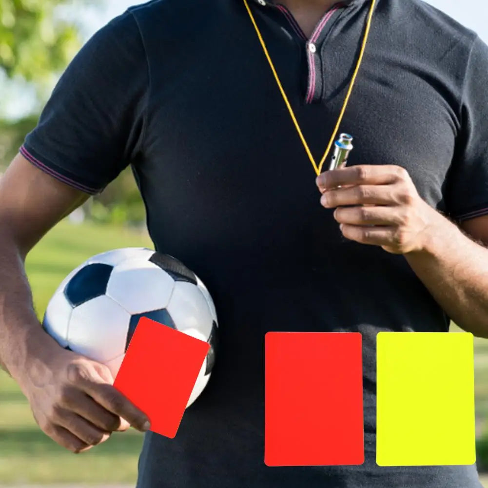 Football Referee Red and Yellow Cards